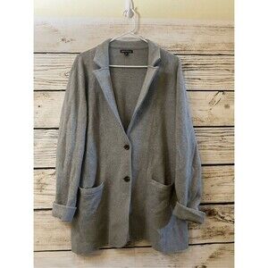 J. Crew mercantile 100% cotton button down knit Sweater-blazer Sz XL gray A02